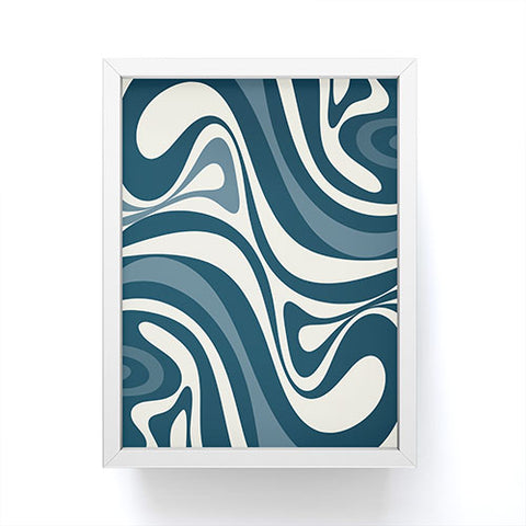 Kierkegaard Design Studio New Groove Retro Swirl Abstract Framed Mini Art Print