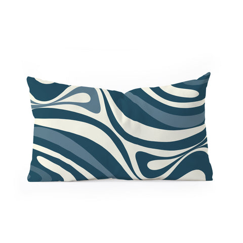 Kierkegaard Design Studio New Groove Retro Swirl Abstract Oblong Throw Pillow