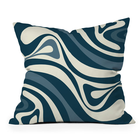 Kierkegaard Design Studio New Groove Retro Swirl Abstract Throw Pillow