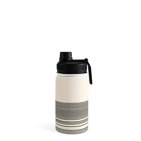 Kierkegaard Design Studio Organic Stripes Minimalist Black Water Bottle