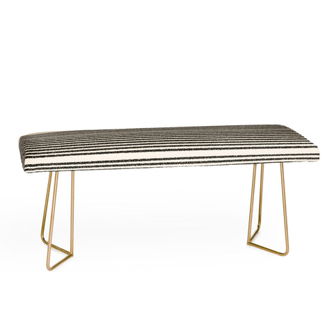 Kierkegaard Design Studio Organic Stripes Minimalist Black Bench