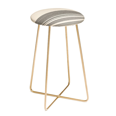 Kierkegaard Design Studio Organic Stripes Minimalist Black Counter Stool