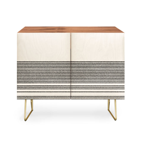 Kierkegaard Design Studio Organic Stripes Minimalist Black Credenza