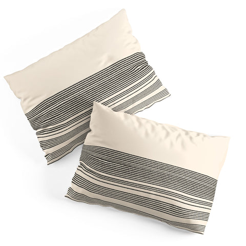 Kierkegaard Design Studio Organic Stripes Minimalist Black Pillow Shams