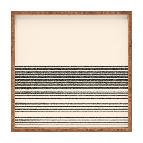 Kierkegaard Design Studio Organic Stripes Minimalist Black Square Tray