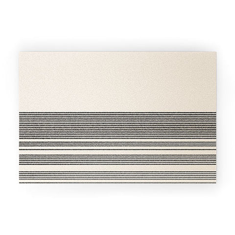 Kierkegaard Design Studio Organic Stripes Minimalist Black Welcome Mat