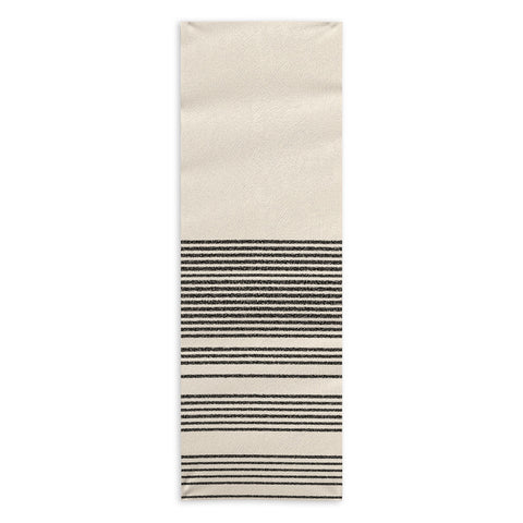 Kierkegaard Design Studio Organic Stripes Minimalist Black Yoga Towel