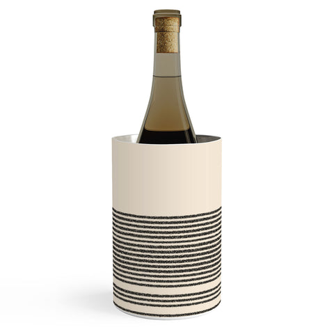 Kierkegaard Design Studio Organic Stripes Minimalist Black Wine Chiller