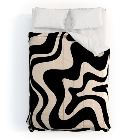 Kierkegaard Design Studio Retro Liquid Swirl Abstract Comforter