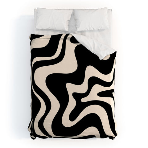 Kierkegaard Design Studio Retro Liquid Swirl Abstract Duvet Cover