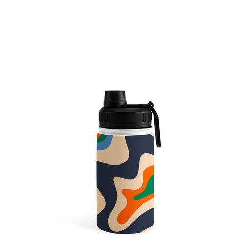 Kierkegaard Design Studio Retro Liquid Swirl Abstract I Water Bottle