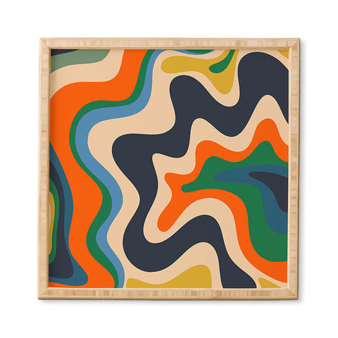 Kierkegaard Design Studio Retro Liquid Swirl Abstract I Framed Wall Art