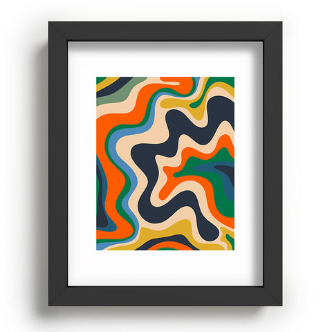 Kierkegaard Design Studio Retro Liquid Swirl Abstract I Recessed Framing Rectangle