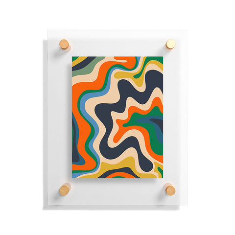 Kierkegaard Design Studio Retro Liquid Swirl Abstract I Floating Acrylic Print