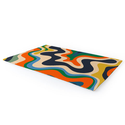 Kierkegaard Design Studio Retro Liquid Swirl Abstract I Area Rug
