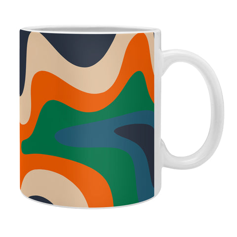 Kierkegaard Design Studio Retro Liquid Swirl Abstract I Coffee Mug