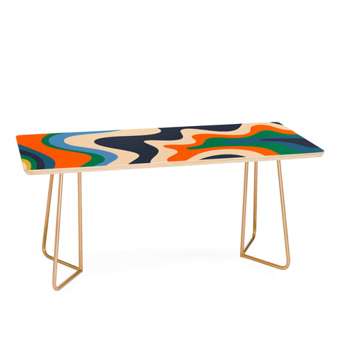 Kierkegaard Design Studio Retro Liquid Swirl Abstract I Coffee Table