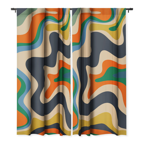 Kierkegaard Design Studio Retro Liquid Swirl Abstract I Blackout Non Repeat