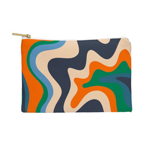 Kierkegaard Design Studio Retro Liquid Swirl Abstract I Pouch