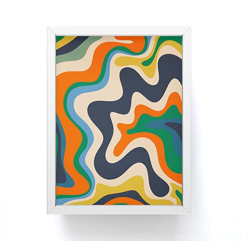 Kierkegaard Design Studio Retro Liquid Swirl Abstract I Framed Mini Art Print
