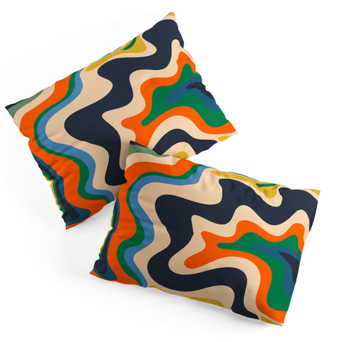 Kierkegaard Design Studio Retro Liquid Swirl Abstract I Pillow Shams