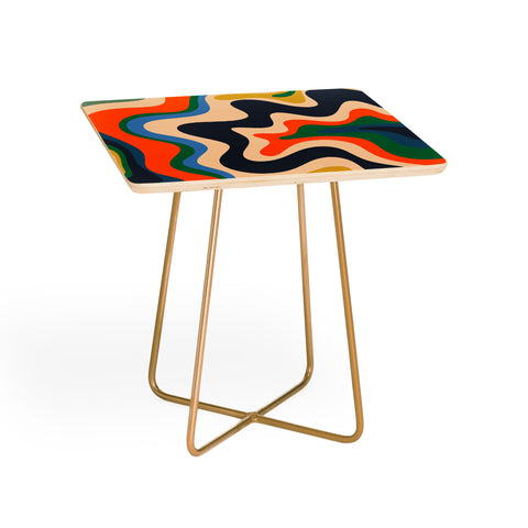 Kierkegaard Design Studio Retro Liquid Swirl Abstract I Side Table