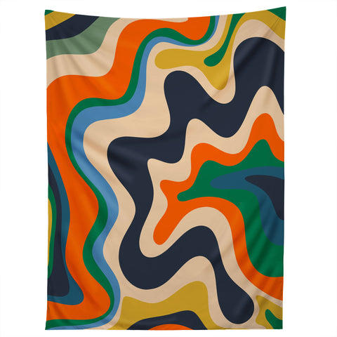 Kierkegaard Design Studio Retro Liquid Swirl Abstract I Tapestry