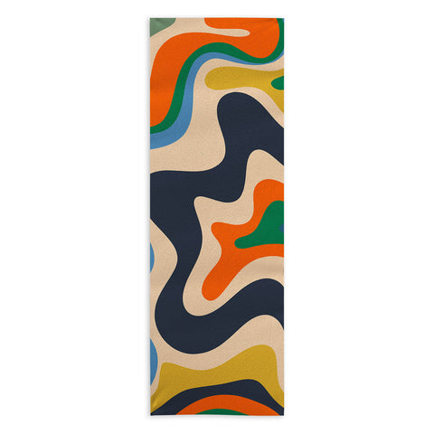 Kierkegaard Design Studio Retro Liquid Swirl Abstract I Yoga Towel
