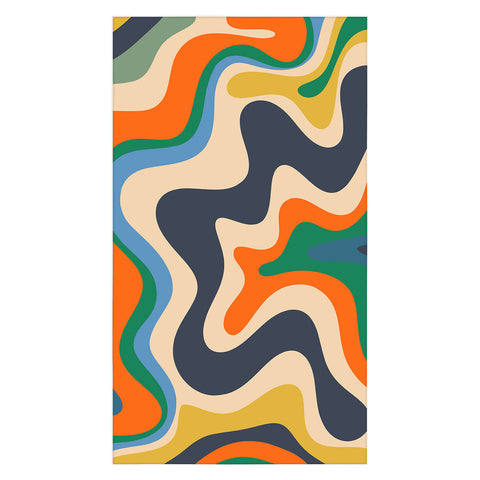 Kierkegaard Design Studio Retro Liquid Swirl Abstract I Tablecloth