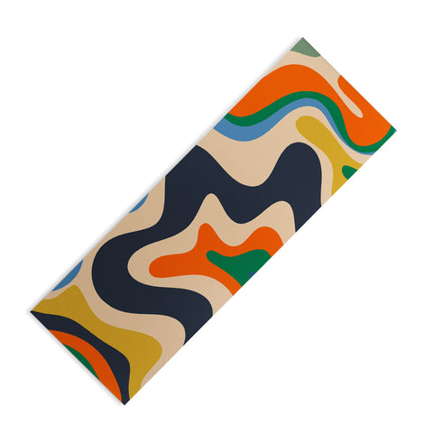 Kierkegaard Design Studio Retro Liquid Swirl Abstract I Yoga Mat