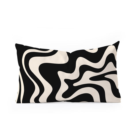 Kierkegaard Design Studio Retro Liquid Swirl Abstract Oblong Throw Pillow