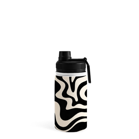 Kierkegaard Design Studio Retro Liquid Swirl Abstract Pattern 3 Water Bottle