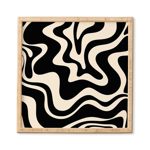 Kierkegaard Design Studio Retro Liquid Swirl Abstract Pattern 3 Framed Wall Art