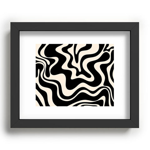 Kierkegaard Design Studio Retro Liquid Swirl Abstract Pattern 3 Recessed Framing Rectangle