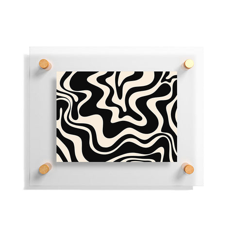 Kierkegaard Design Studio Retro Liquid Swirl Abstract Pattern 3 Floating Acrylic Print