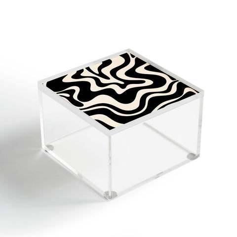 Kierkegaard Design Studio Retro Liquid Swirl Abstract Pattern 3 Acrylic Box