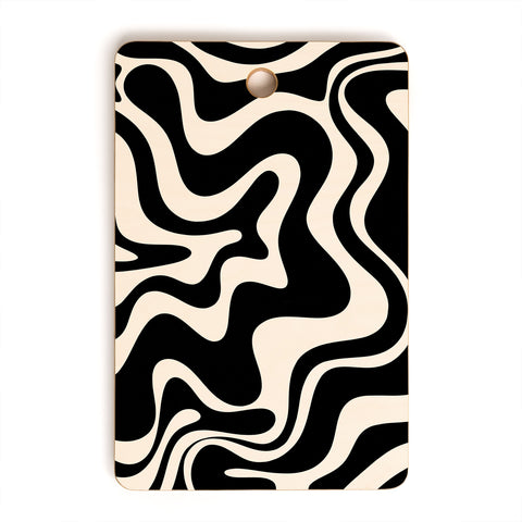 Kierkegaard Design Studio Retro Liquid Swirl Abstract Pattern 3 Cutting Board Rectangle