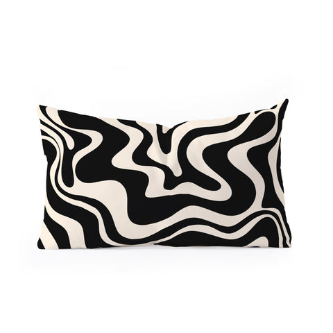 Kierkegaard Design Studio Retro Liquid Swirl Abstract Pattern 3 Oblong Throw Pillow