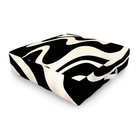 Kierkegaard Design Studio Retro Liquid Swirl Abstract Pattern 3 Outdoor Floor Cushion