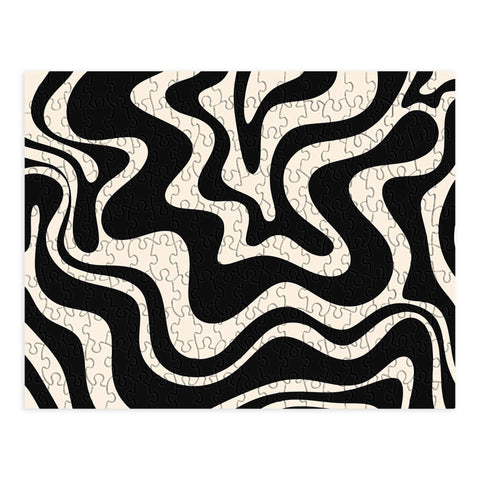 Kierkegaard Design Studio Retro Liquid Swirl Abstract Pattern 3 Puzzle