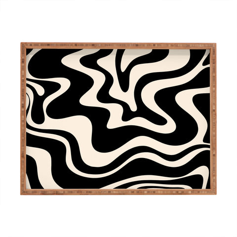 Kierkegaard Design Studio Retro Liquid Swirl Abstract Pattern 3 Rectangular Tray