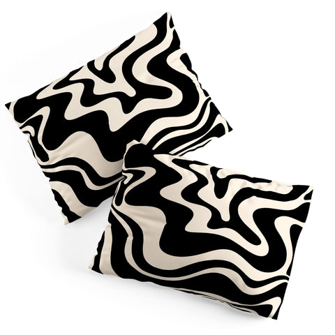 Kierkegaard Design Studio Retro Liquid Swirl Abstract Pattern 3 Pillow Shams