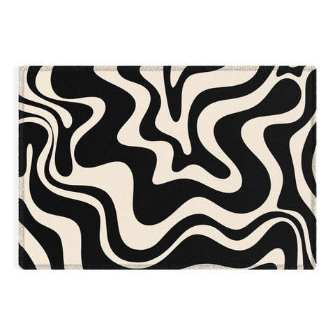 Kierkegaard Design Studio Retro Liquid Swirl Abstract Pattern 3 Outdoor Rug