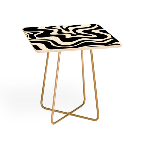 Kierkegaard Design Studio Retro Liquid Swirl Abstract Pattern 3 Side Table