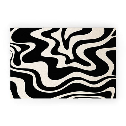Kierkegaard Design Studio Retro Liquid Swirl Abstract Pattern 3 Welcome Mat