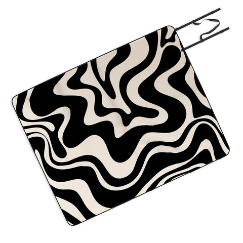 Kierkegaard Design Studio Retro Liquid Swirl Abstract Pattern 3 Picnic Blanket