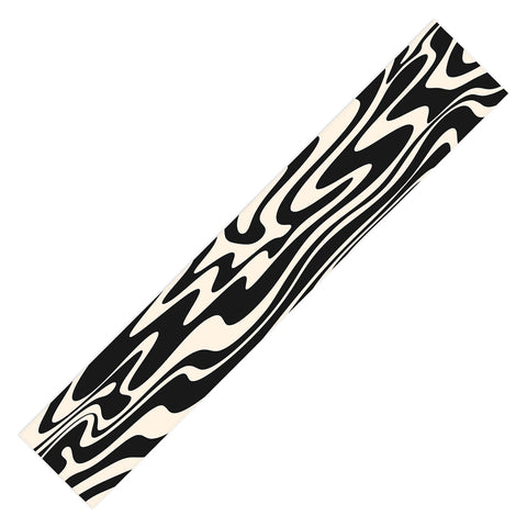 Kierkegaard Design Studio Retro Liquid Swirl Abstract Pattern 3 Table Runner