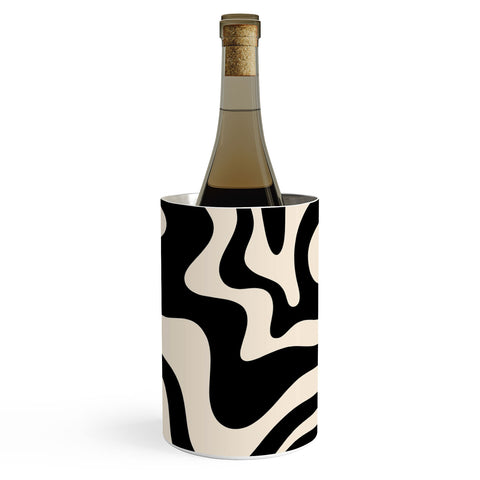 Kierkegaard Design Studio Retro Liquid Swirl Abstract Pattern 3 Wine Chiller