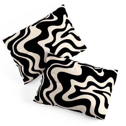 Kierkegaard Design Studio Retro Liquid Swirl Abstract Pillow Shams