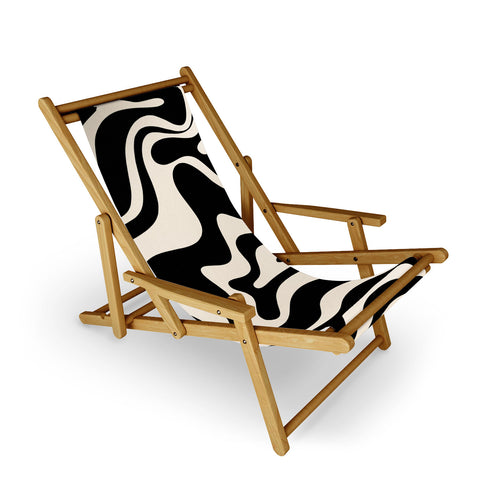 Kierkegaard Design Studio Retro Liquid Swirl Abstract Sling Chair